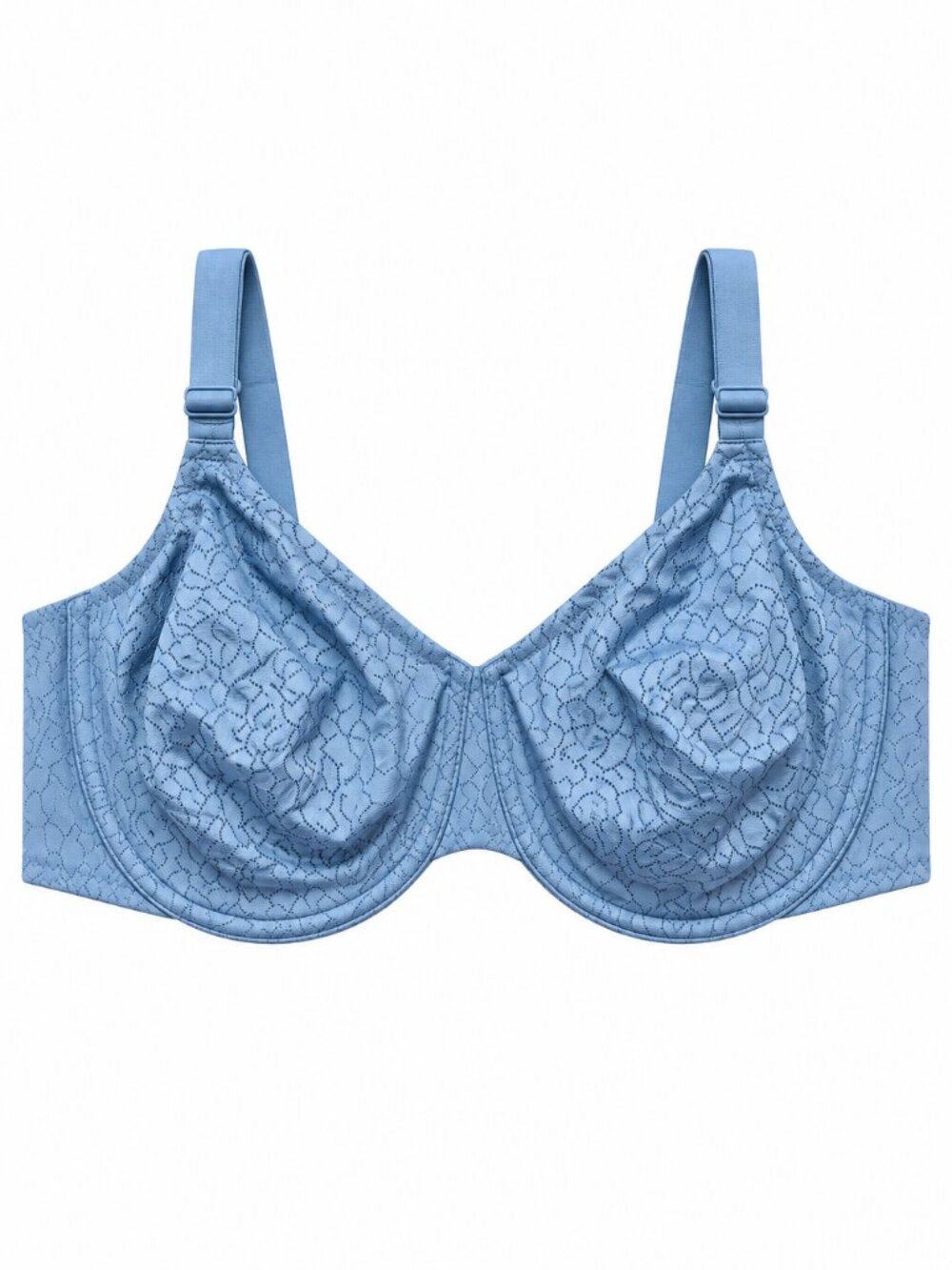 Wacoal 855345 Inside Job Side Support Seamless Underwire Bra 42DD Blue NWOT